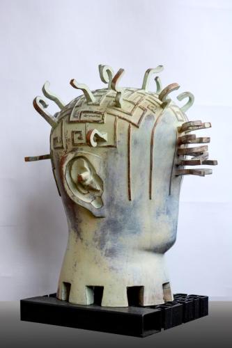 Abstract Head, 2012, bronze.