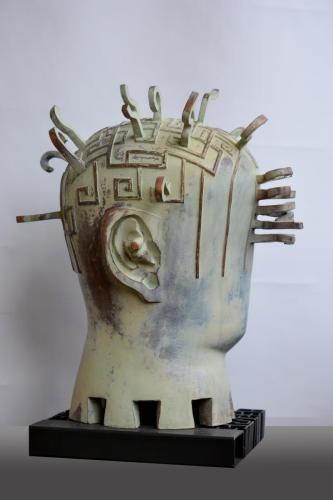 Abstract Head, 2012, bronze.