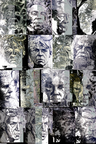 Faces-Facets I, 2008, digital print
